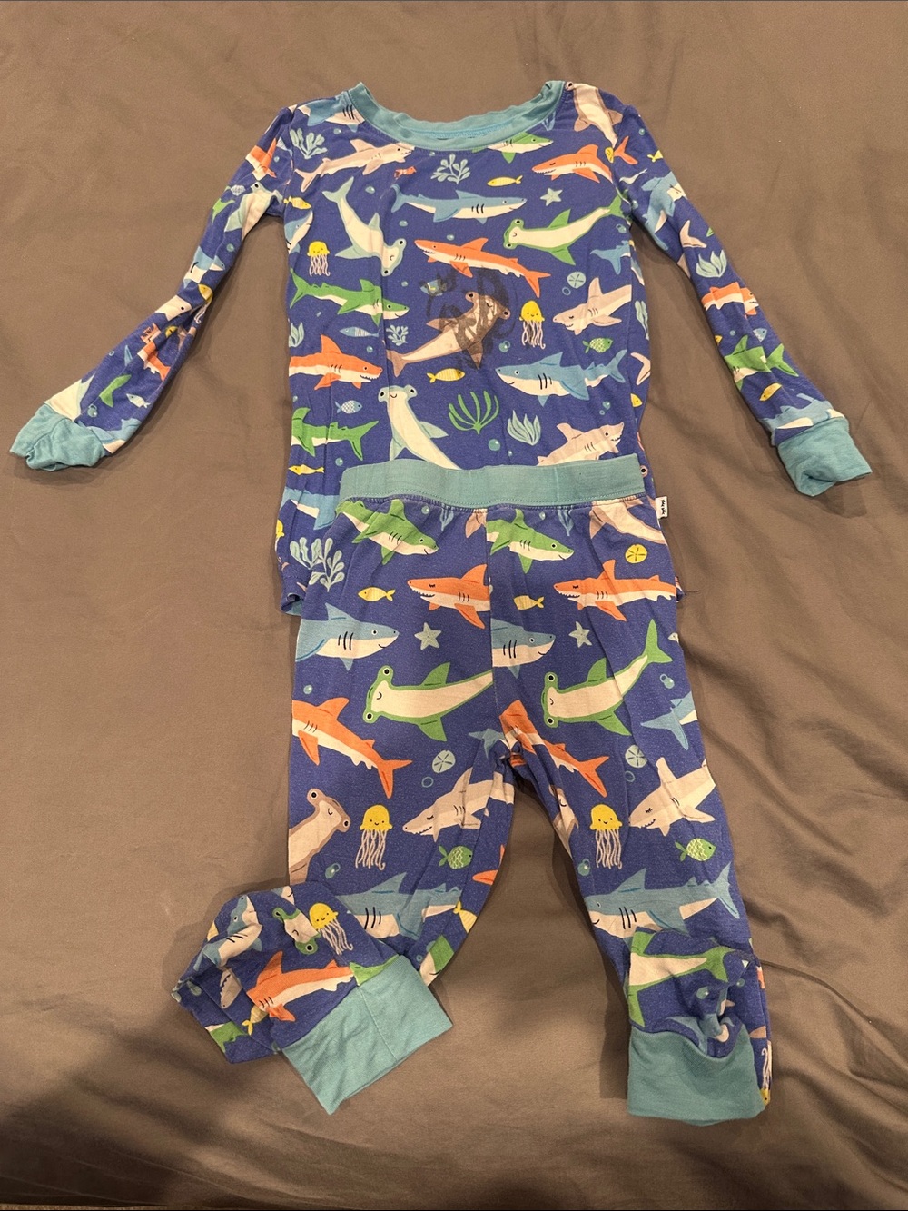 Little Sleepies Blue Shark & Sea Creatures pajamas